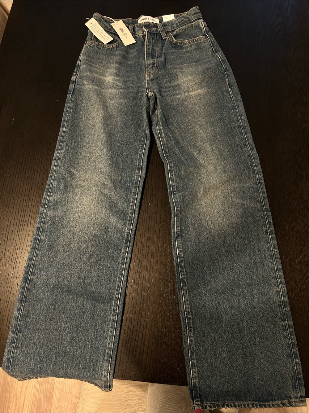 Denim Forum high rise wide leg Jean NWT